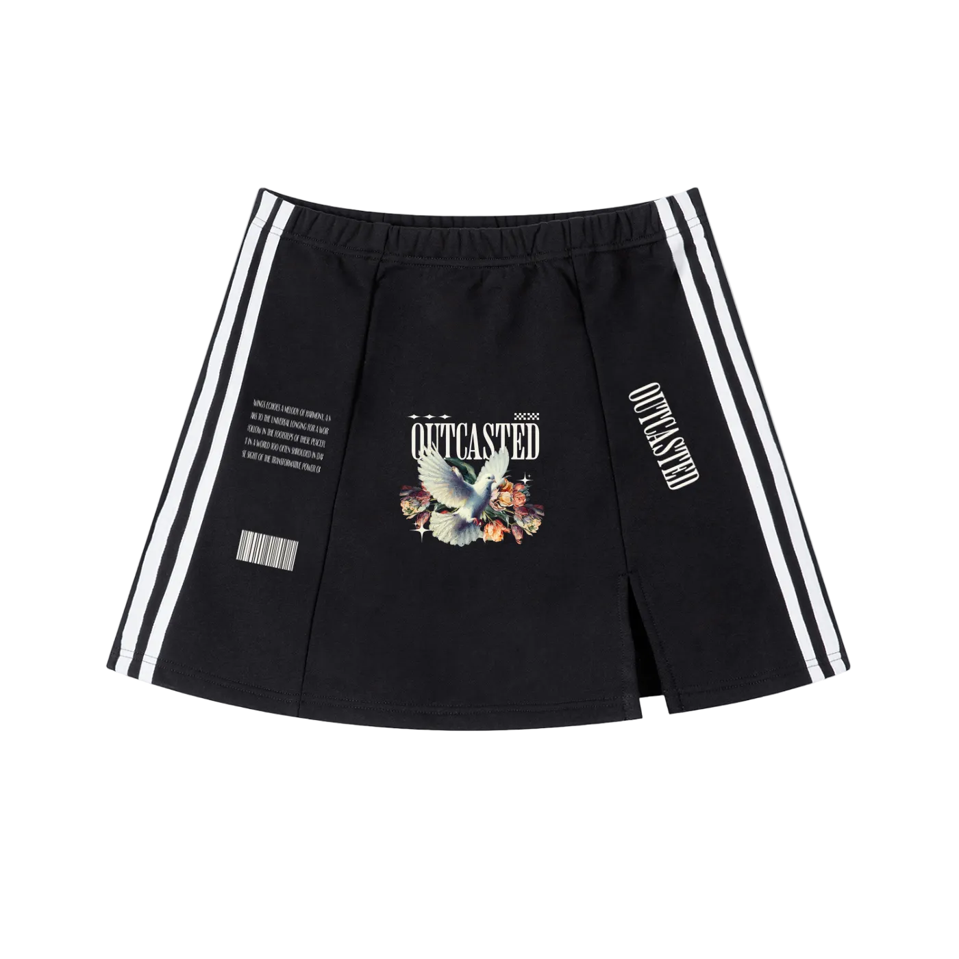 OutCasted Contrast Side Stripe Slit Skirt