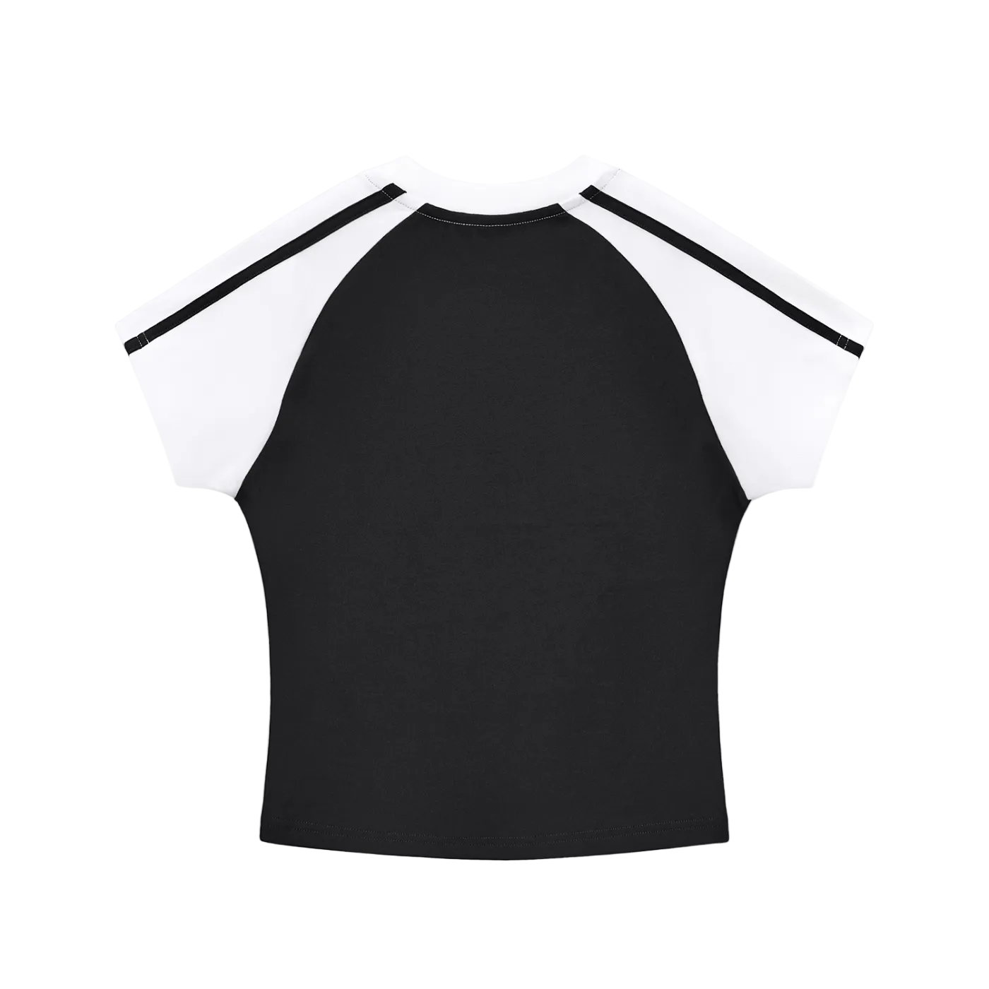 Contrast Stripes Bodycon Raglan  Sleeve T-Shirt