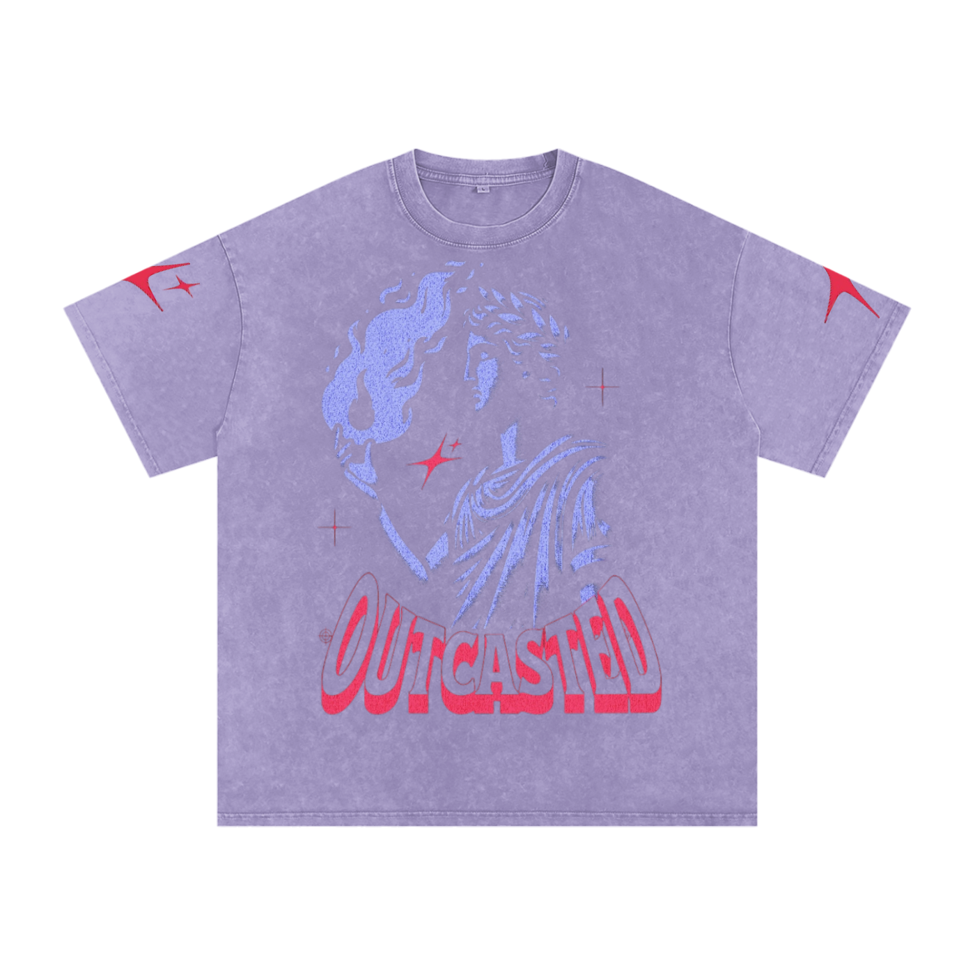 OutCasted Red Star Oversized Cotton T-Shirt