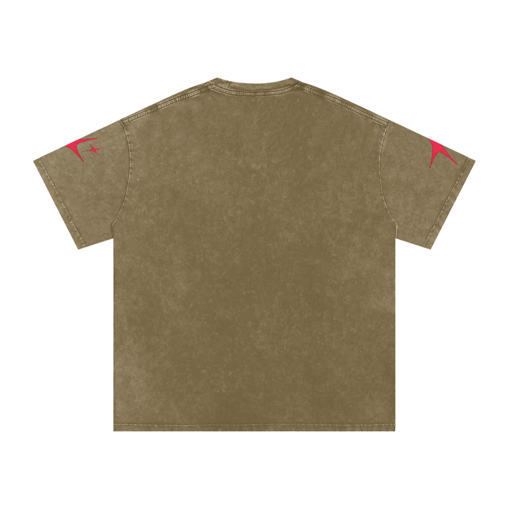 OutCasted Red Star Oversized Cotton T-Shirt