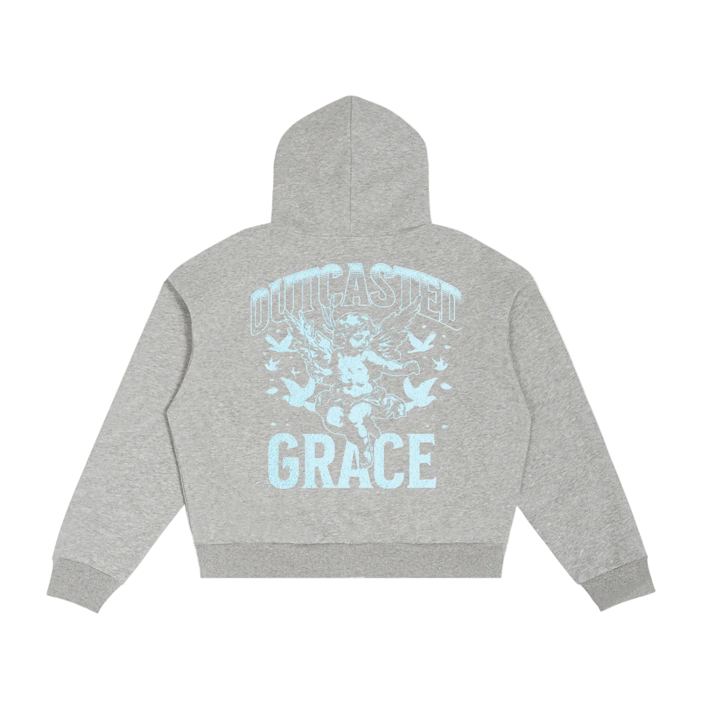 OutCasted Contrast Plaid Boxy Zip Hoodie