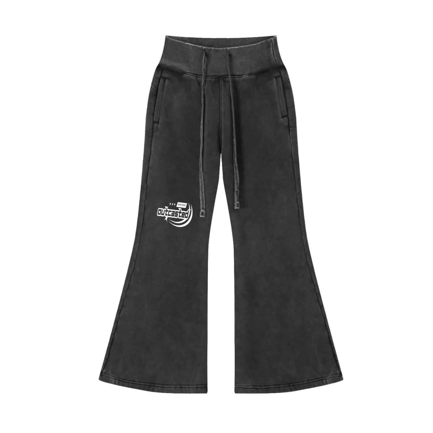 Vintage Washed Flared Fleece Pants