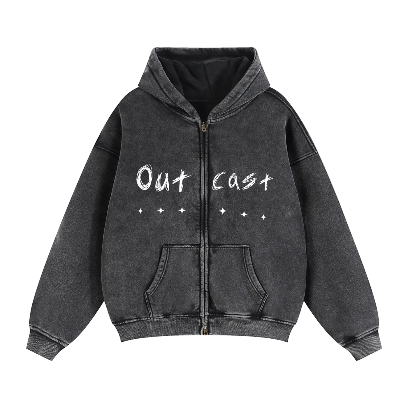 Outcast Zip Through Hoodie