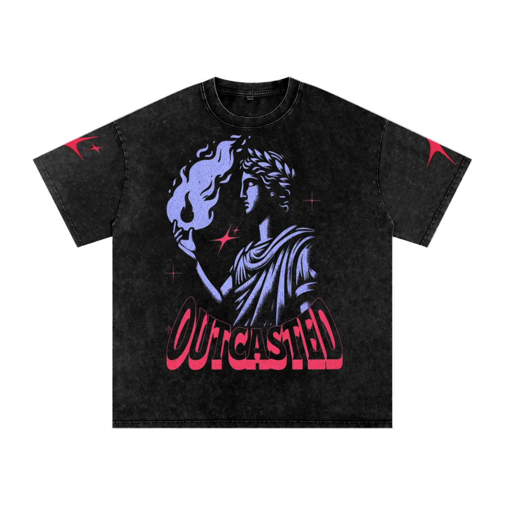 OutCasted Red Star Oversized Cotton T-Shirt