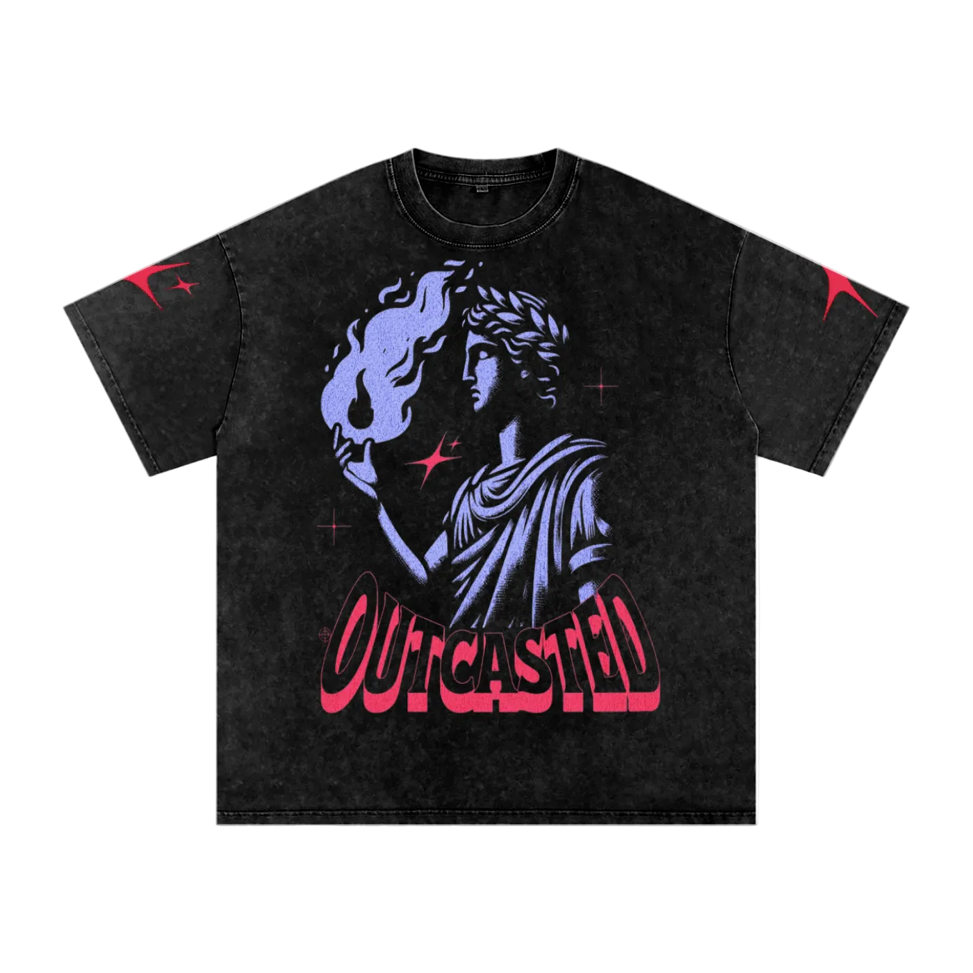OutCasted Red Star Oversized Cotton T-Shirt