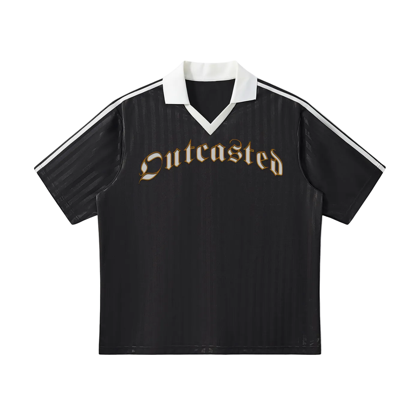 Outcasted Contrast Collar Striped Soccer Jersey