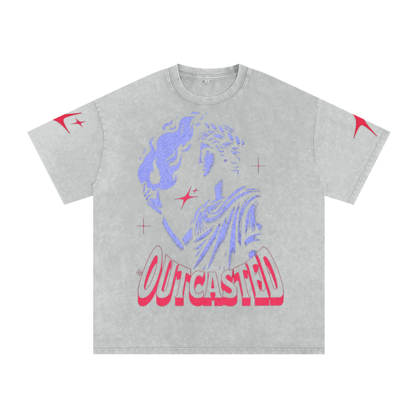 OutCasted Red Star Oversized Cotton T-Shirt