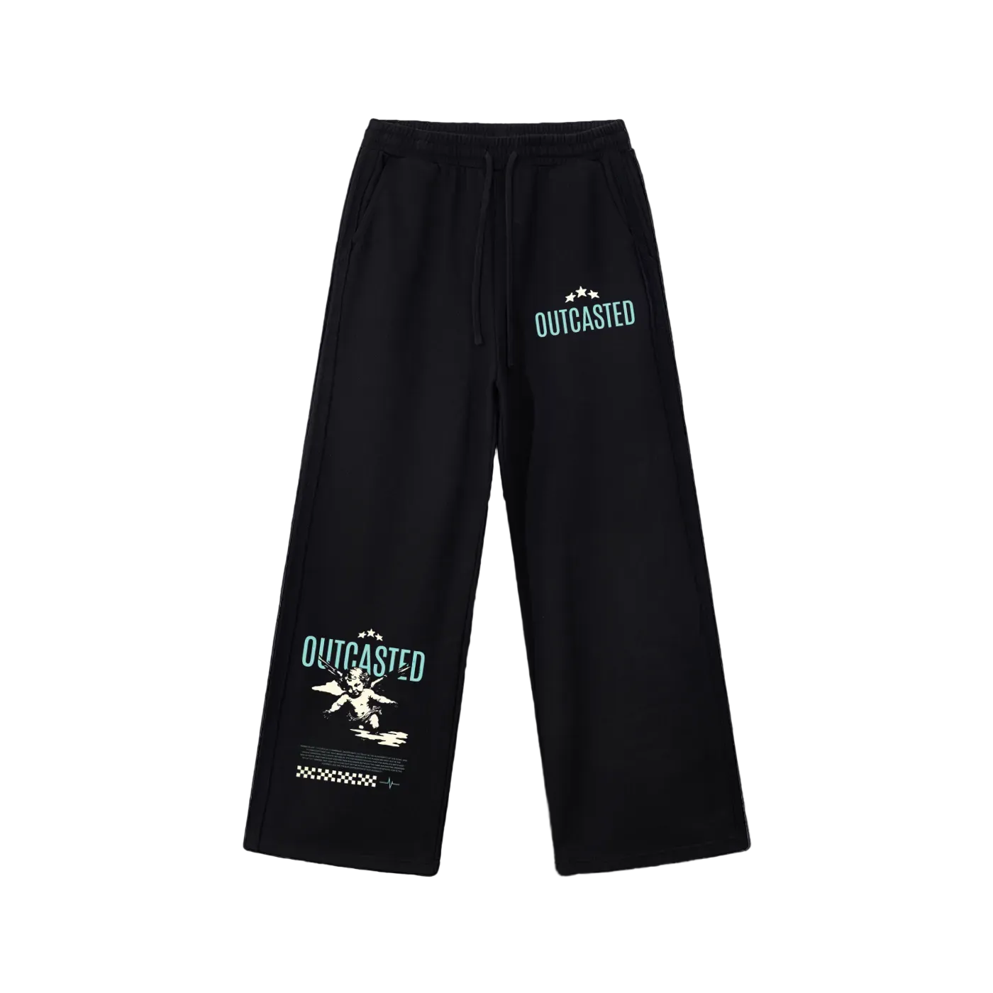 Contrast Tape Straight-Leg Sweatpants