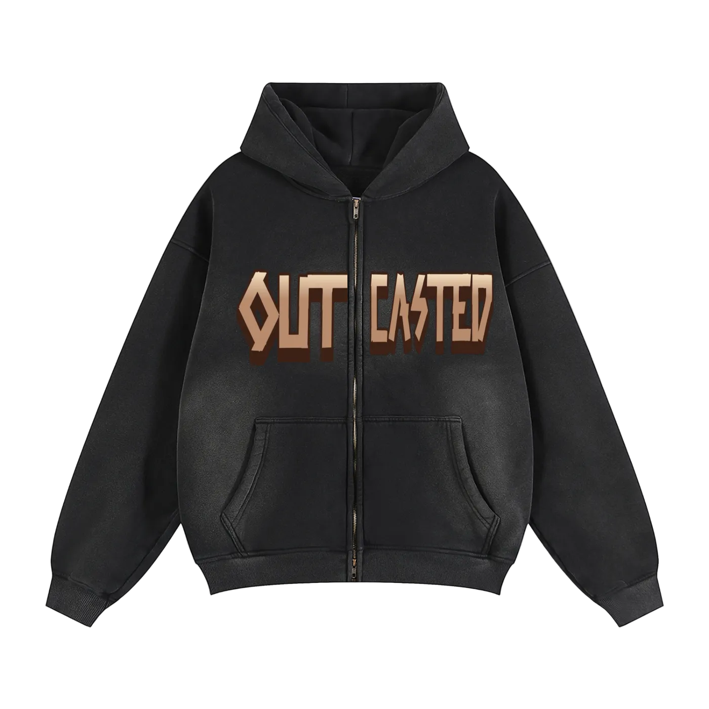 OutCasted Sunfade Two-way Zipper Boxy Fleece Hoodie