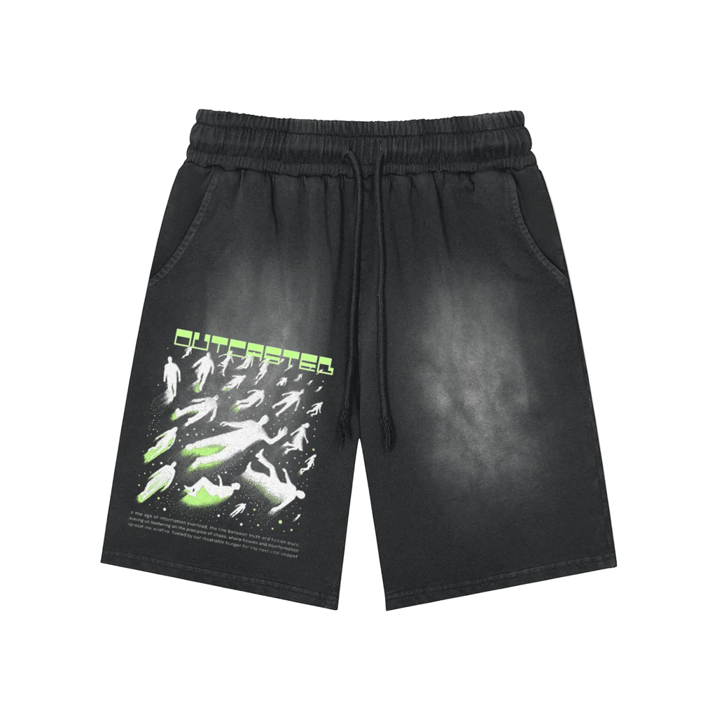 OutCasted Patch Monkey Washed Shorts
