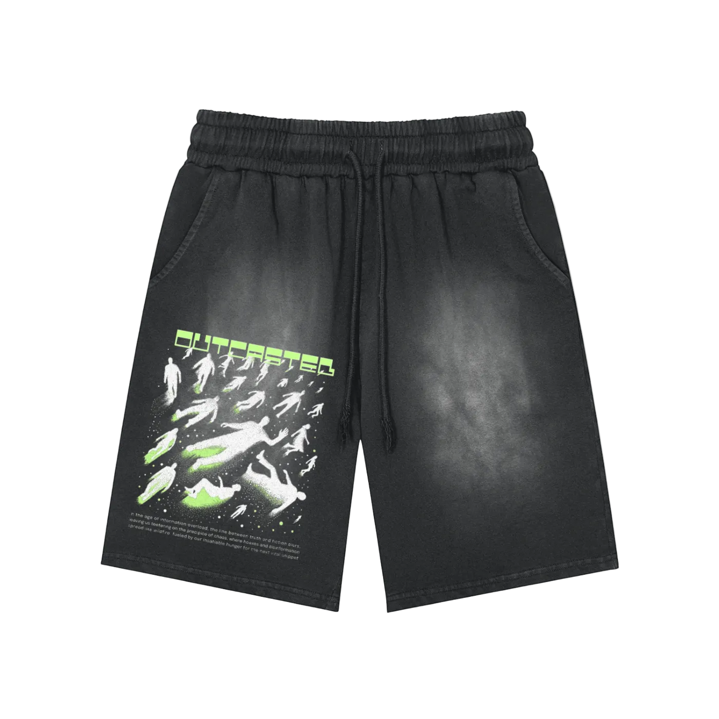 OutCasted Patch Monkey Washed Shorts